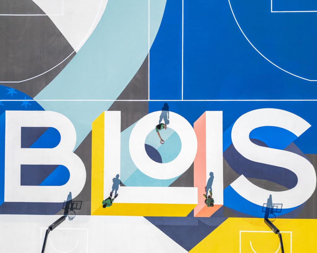 Ville de Blois Fresque sol Terrain de sport