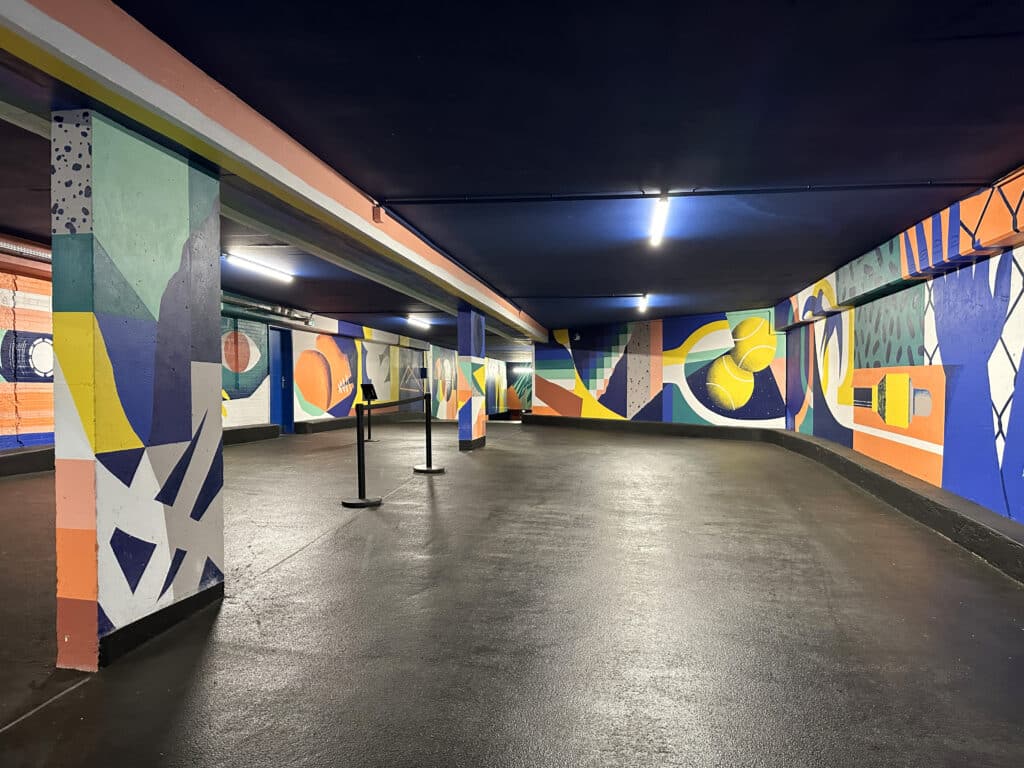 Réalisation : L'entrée du parking VIP de l'Accor Arena