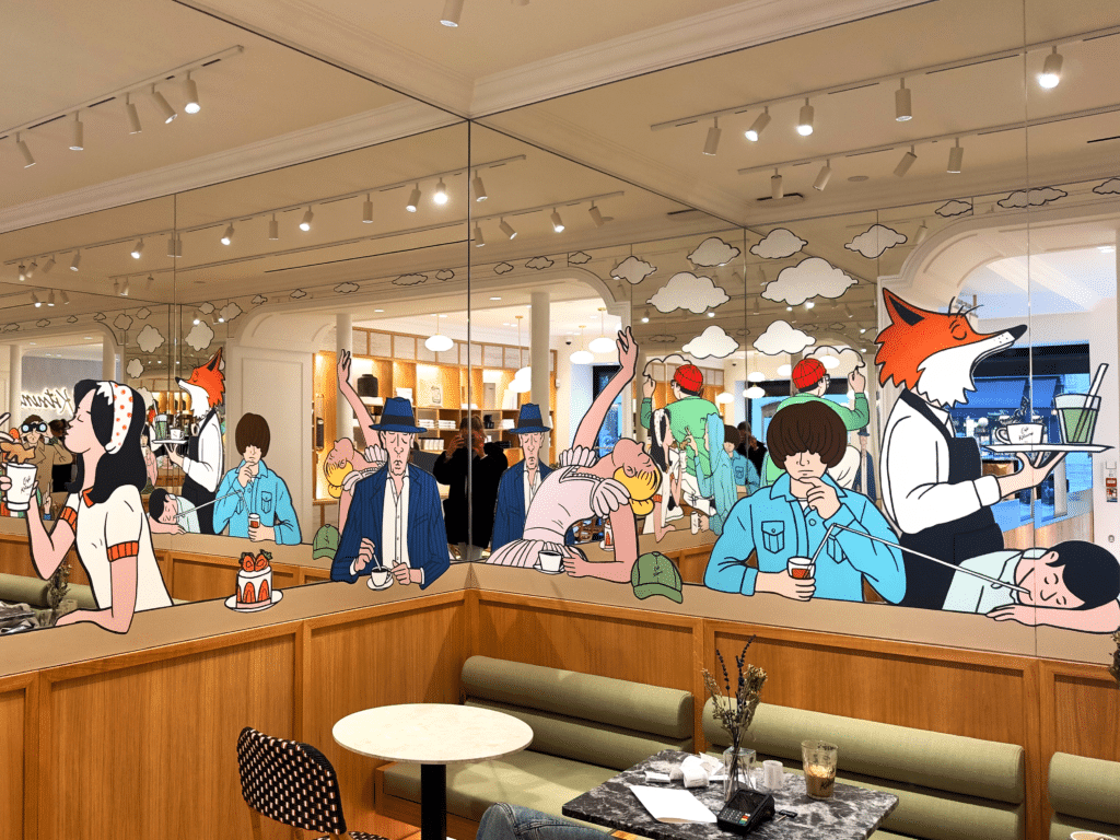 Fresque maison Kitsuné