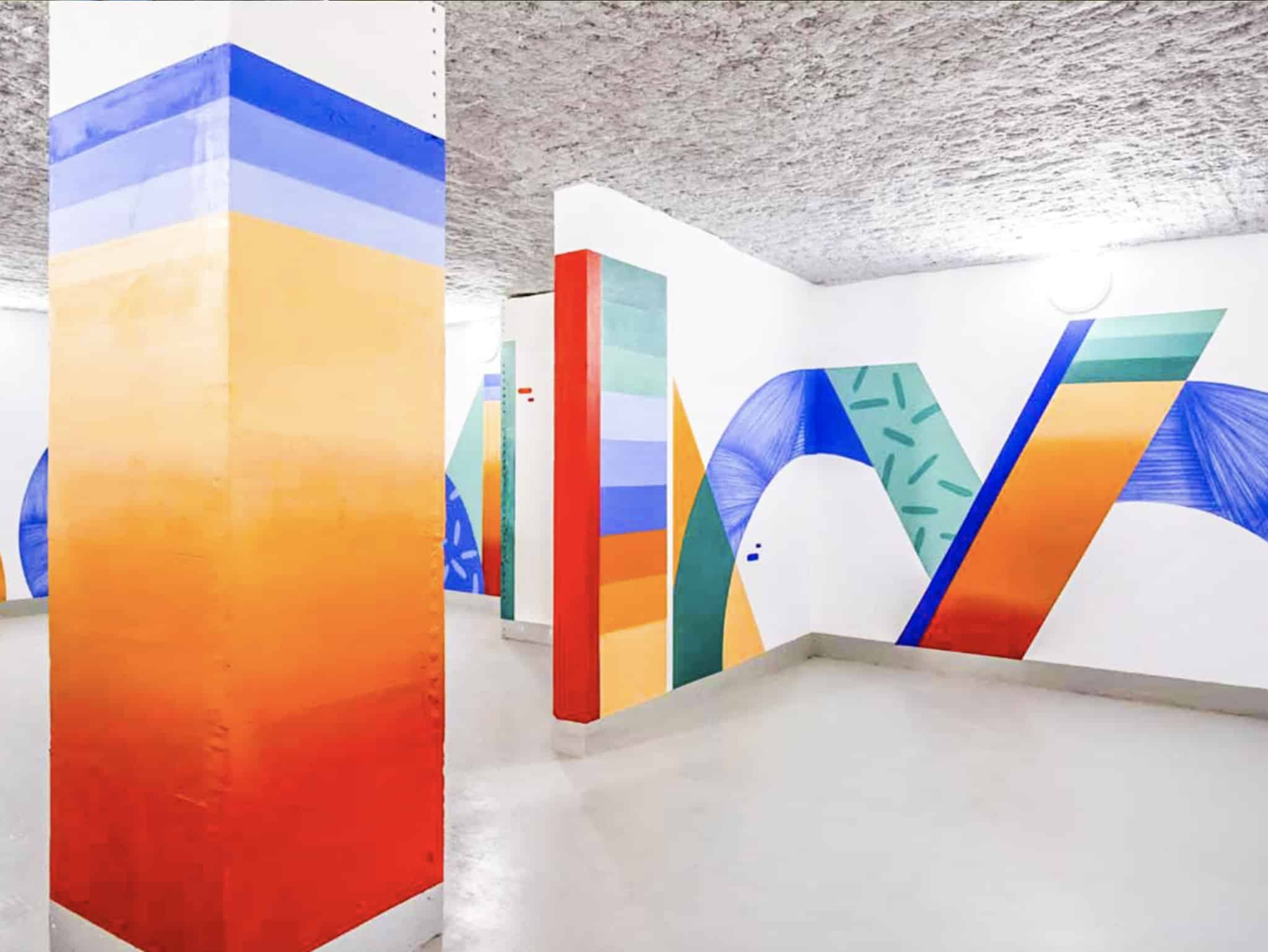 Fresque dans un parking pour Polygolis par Shekra